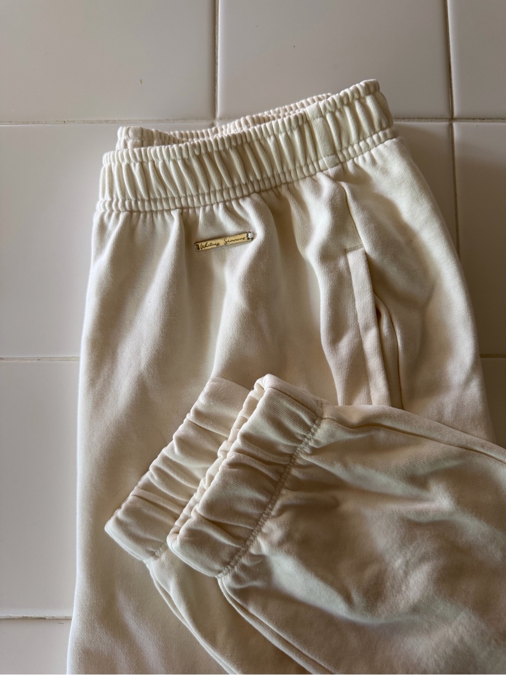 Gymshark Whitney Simmons Loose Joggers Unbleached Cream S